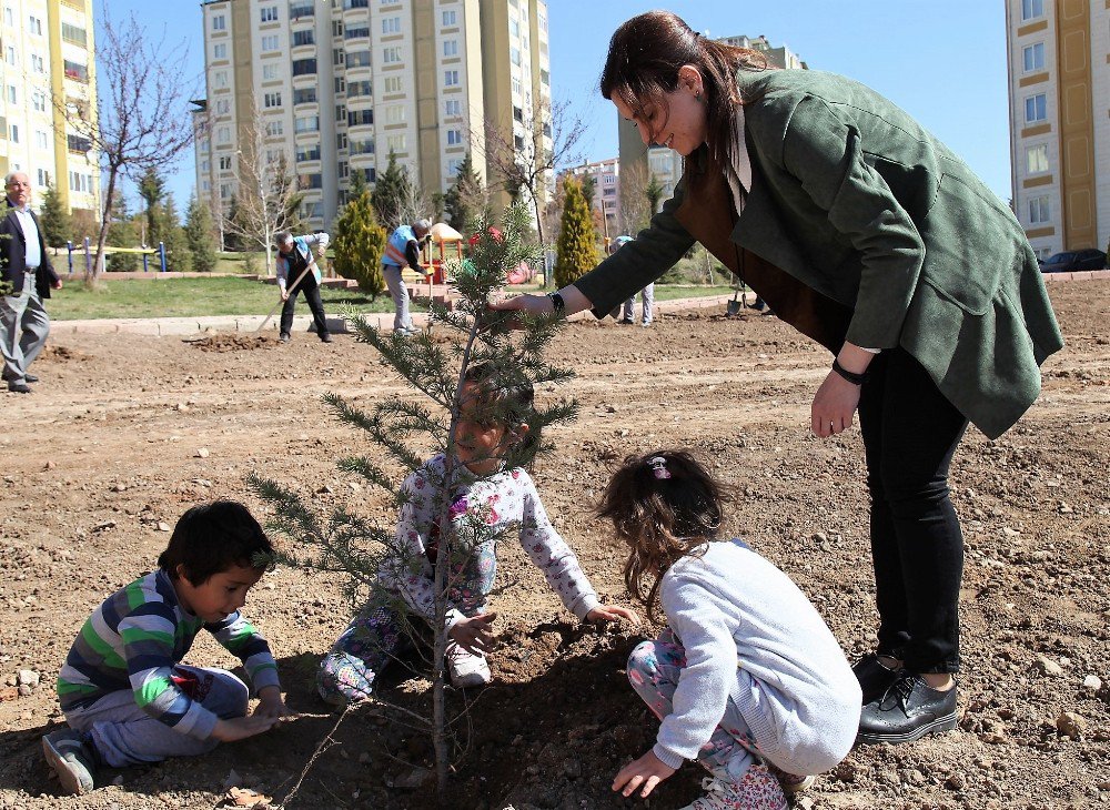Elazığ’da Belediyesinden Fidan Dikme Etkinliği