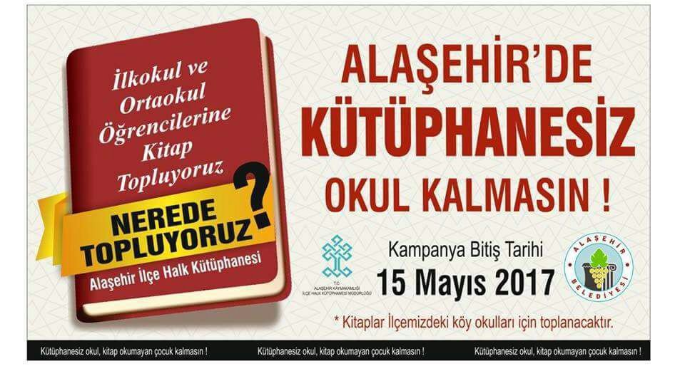 Alaşehir’de Kütüphanesiz Okul Kalmayacak