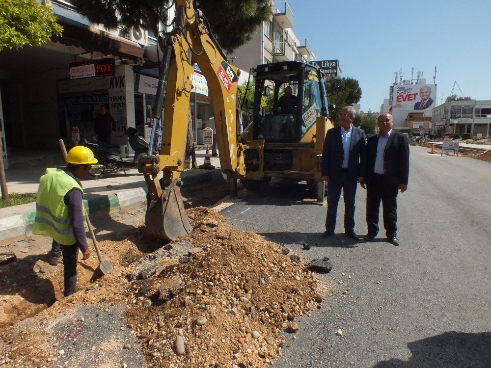 Serik’te Cadde Düzenleme Çalışmaları