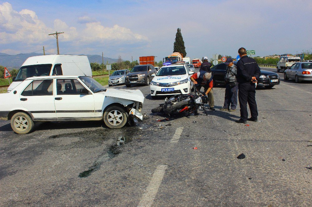 Motosiklet Sürücüsü Ölümden Döndü