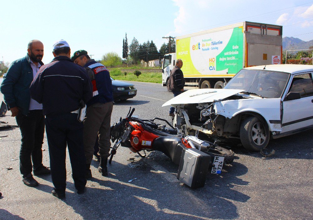 Motosiklet Sürücüsü Ölümden Döndü