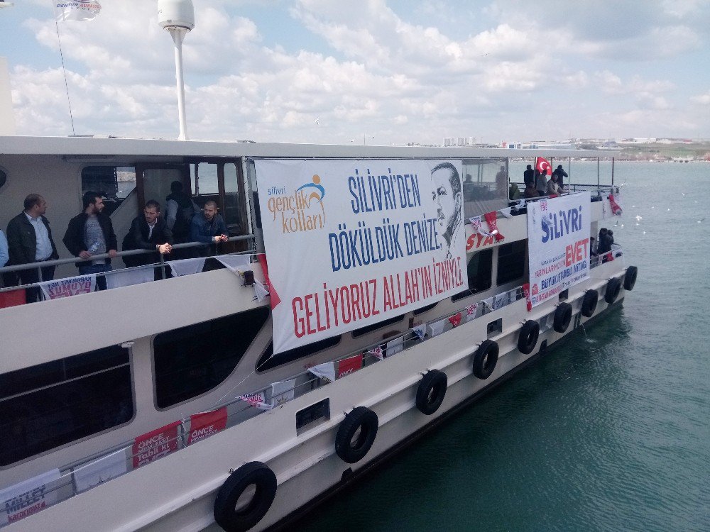 Silivrililer İstanbul Mitingine Deniz Yoluyla Gitti