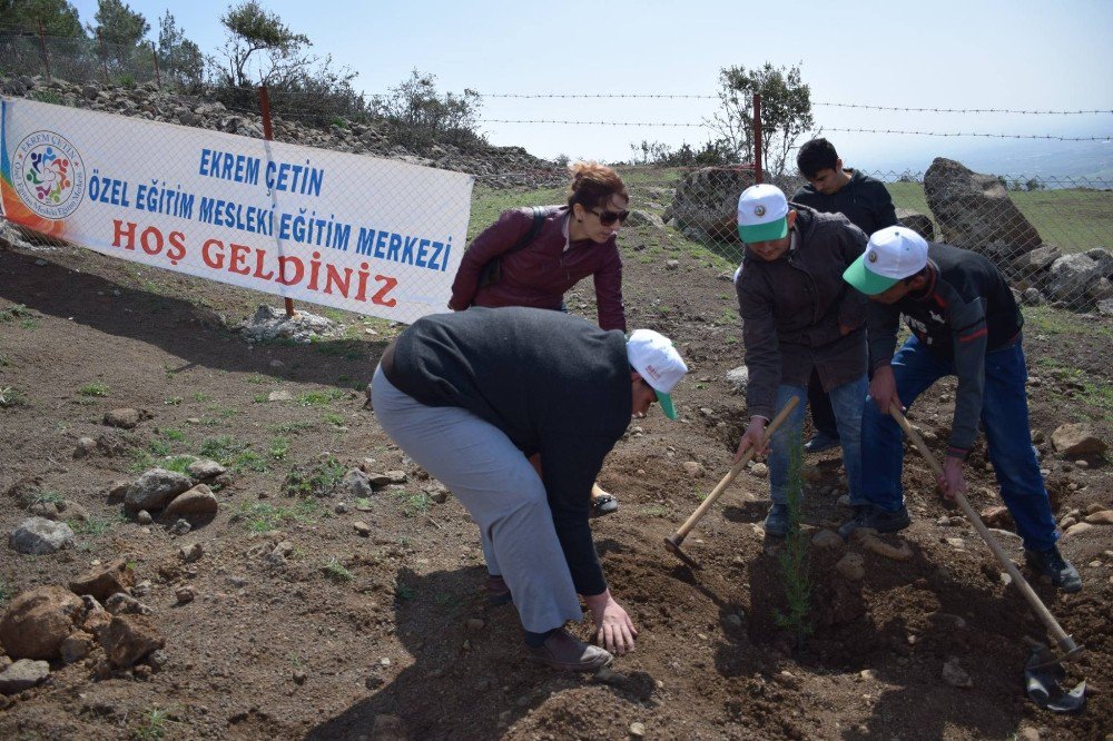 Engelsiz Yaşam İçin Özel Öğrenciler Fidan Dikti