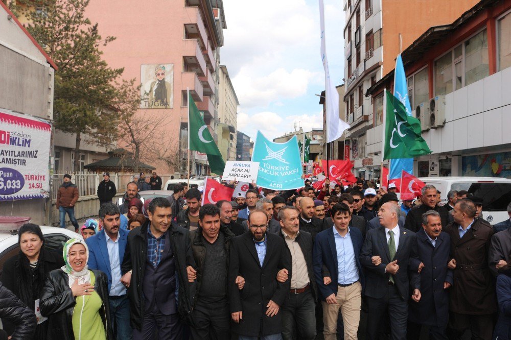 Tügva Ağrı’da Referandum İçin Yürüyüş Düzenledi