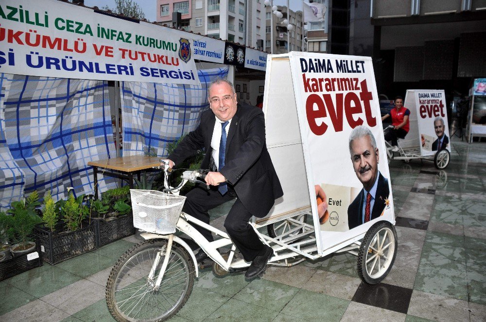 ‘Evet’ Bisikletleri Nazilli Sokaklarında