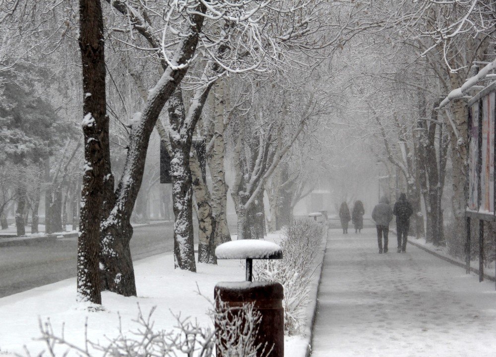 Erzurum Ve Erzincan’a Lapa Lapa Kar Yağdı