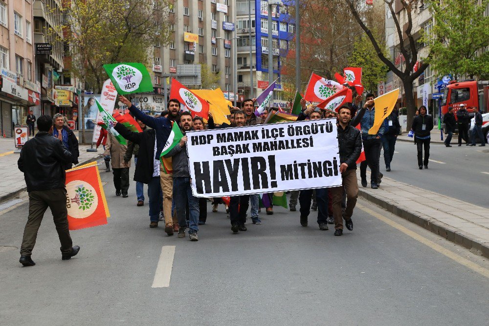 Hdp’nin Ankara’daki “Hayır” Mitinginde Yoğun Güvenlik Önlemi