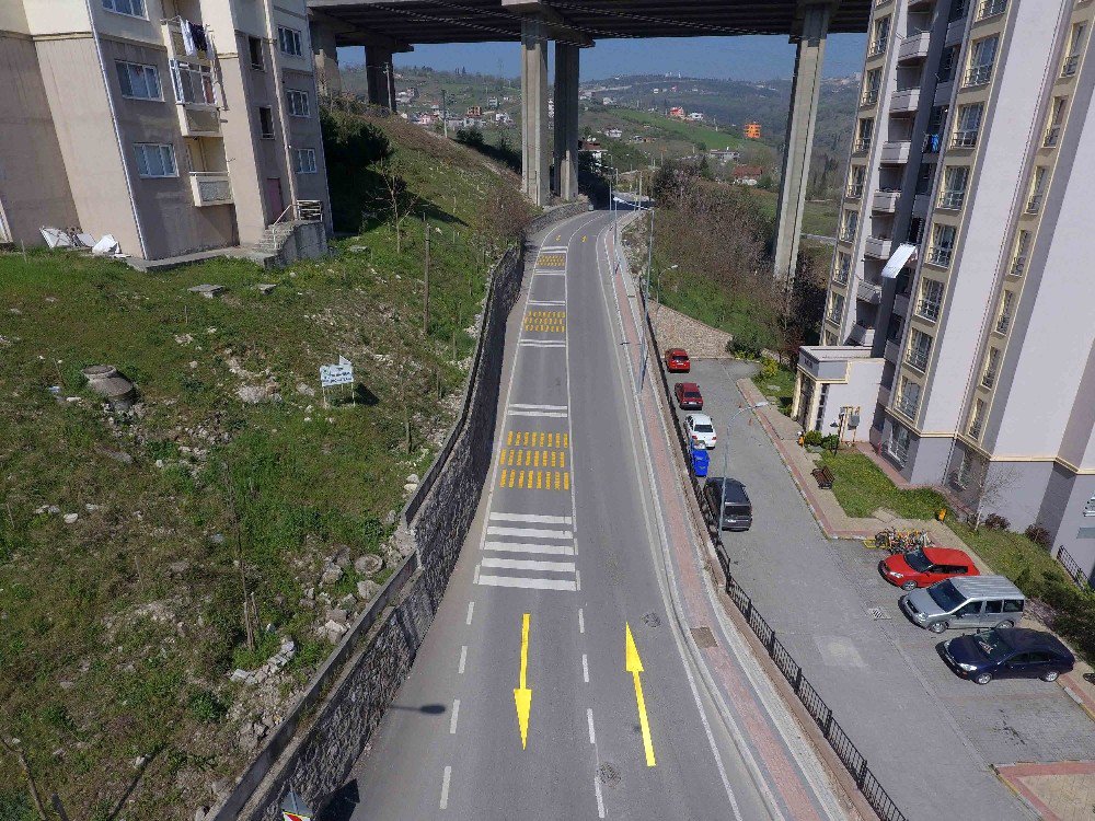 Kocaeli’de Yol Çizgileri Yenileniyor