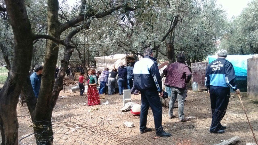 Toplu Konut Bölgesindeki Göçebe Çadırları Kaldırıldı