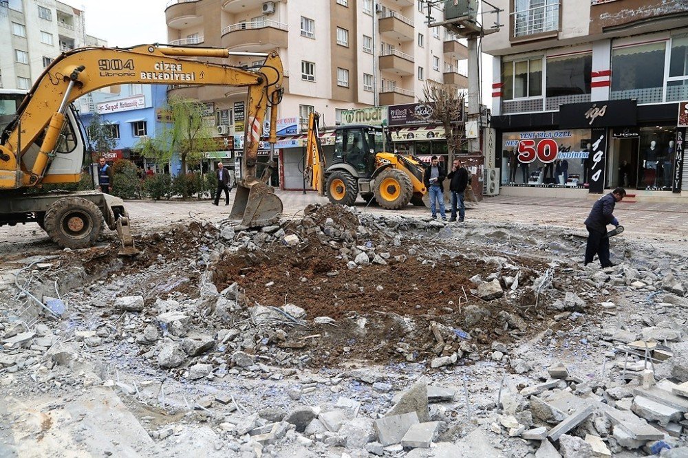 Cizre Belediyesi Çevre Düzenlemesi Ve Yenileme Çalışması Başlattı