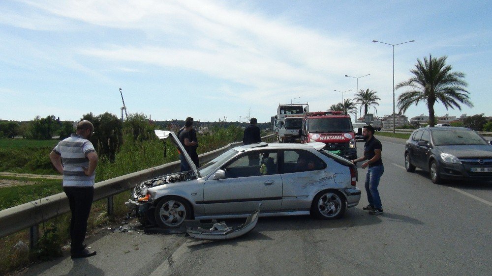 Manavgat’ta Trafik Kazası: 1 Yaralı