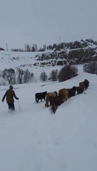 Erzurum’da Nisan Ayında Kış Çilesi