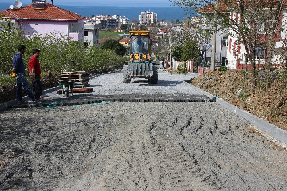 Kilit Parke Taşı Döşeme Çalışmaları Kervan Sokakta Devam Ediyor