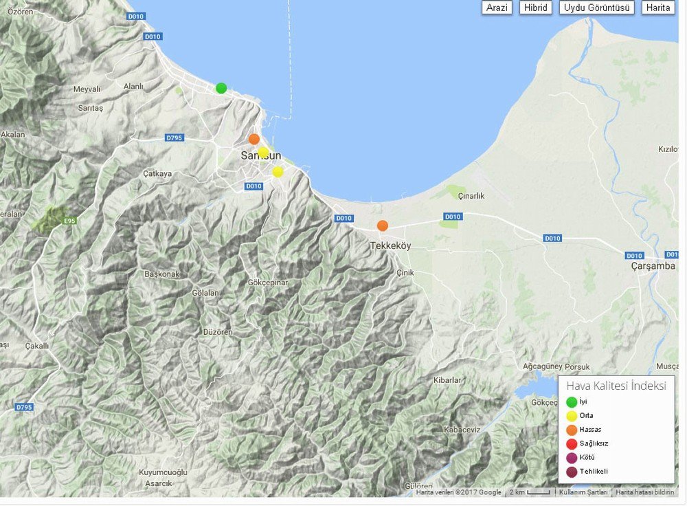 Samsun Güne "Sağlıksız Hava" İle Uyandı