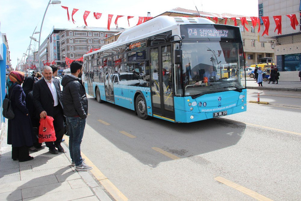 Toplu Taşıma Araçları Bugün Erzurum’da Ücretsiz