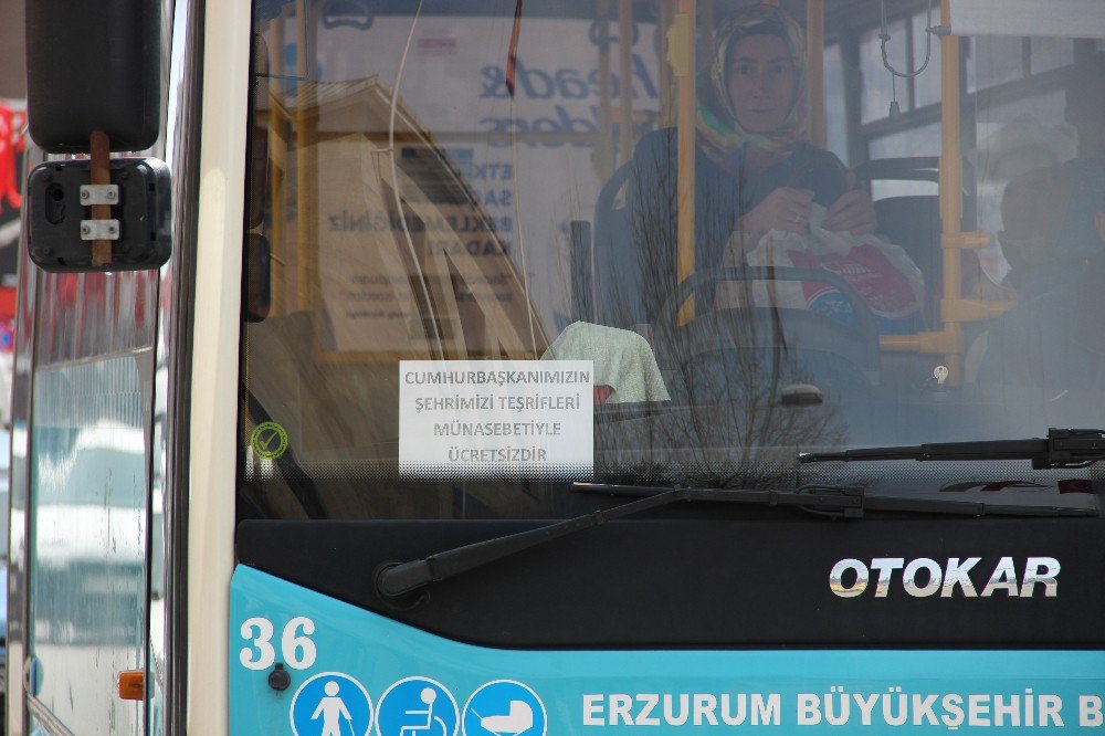 Toplu Taşıma Araçları Bugün Erzurum’da Ücretsiz