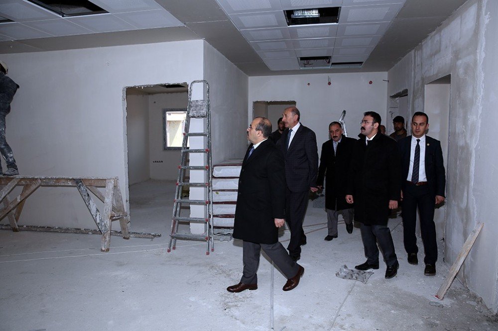 Vali Ustaoğlu, Asp İl Müdürlüğü Binasında İncelemelerde Bulundu