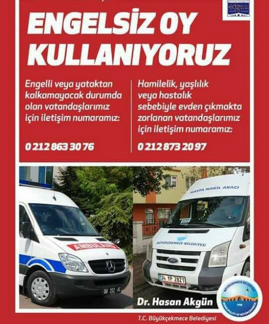 Büyükçekmece Belediyesi’nden Engelsiz Oy Kullanma Hizmeti