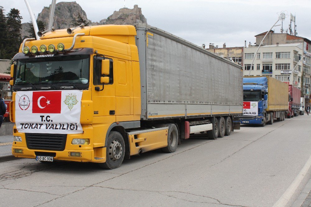 Tokat’tan El-bab’a 3 Tır Eğitim Yardımı