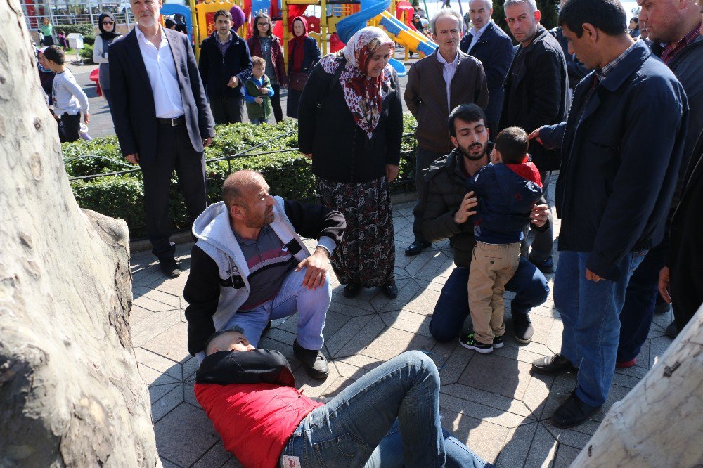 Oğlunun Balonunu Almaya Çalışırken Ağaçtan Düşüp Yaralandı