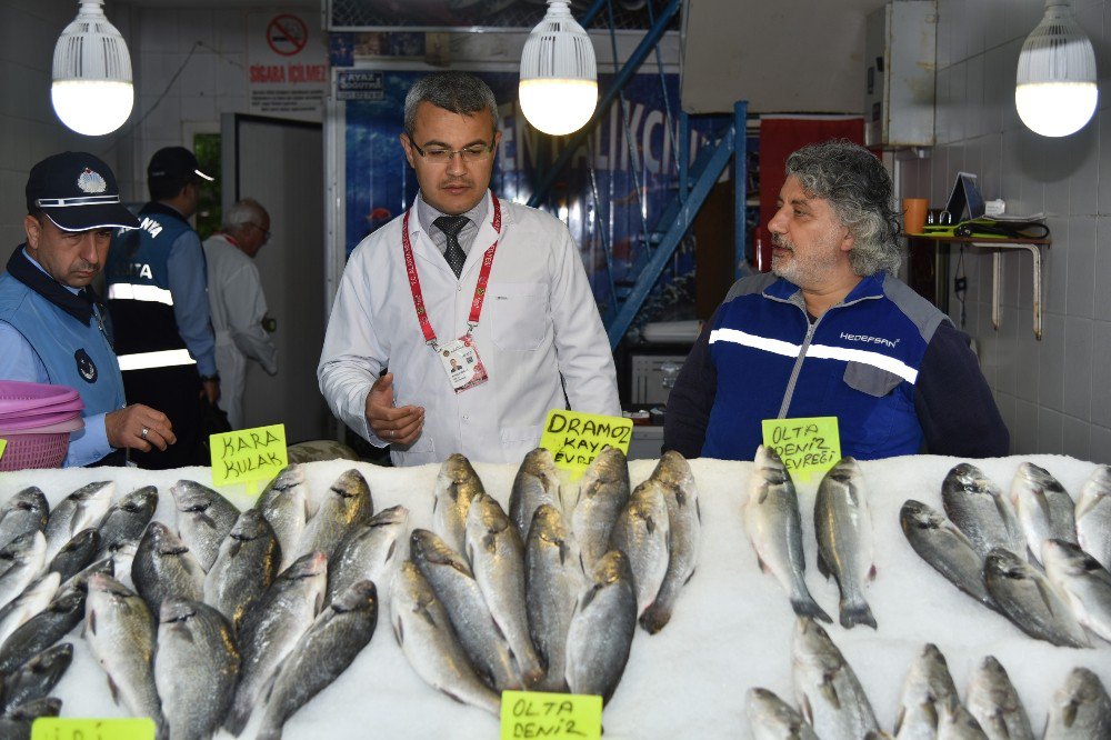 Alanya Zabıtasından Kasap Ve Balıkçılara Denetim