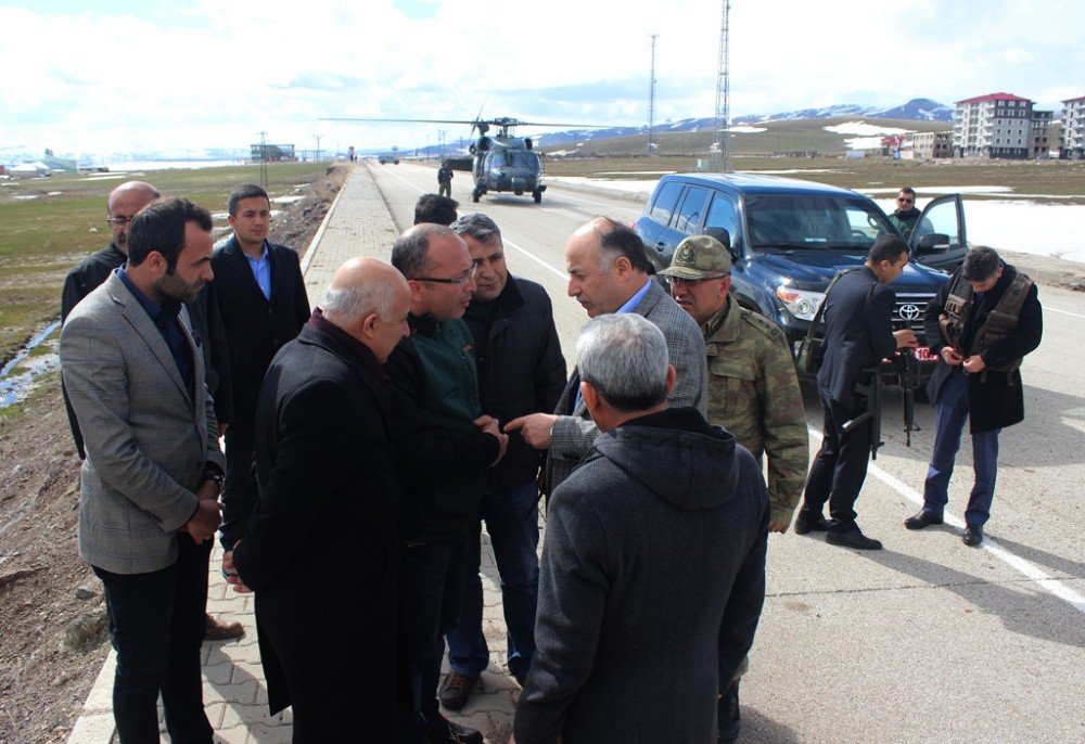 Vali Azizoğlu, Helikopterle Seçim Teftişine Çıktı