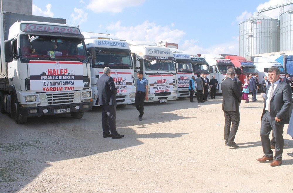 Mardin’den Suriye’ye 21 Tır Un