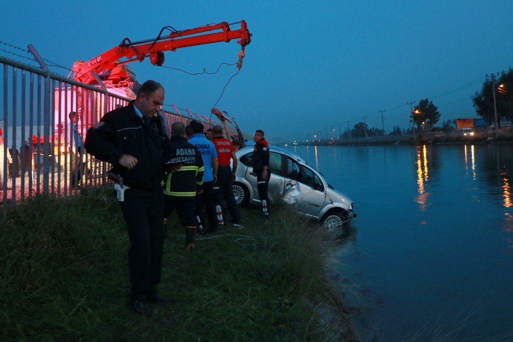 Adana’da Otomobil Sulama Kanalına Uçtu: 1 Yaralı