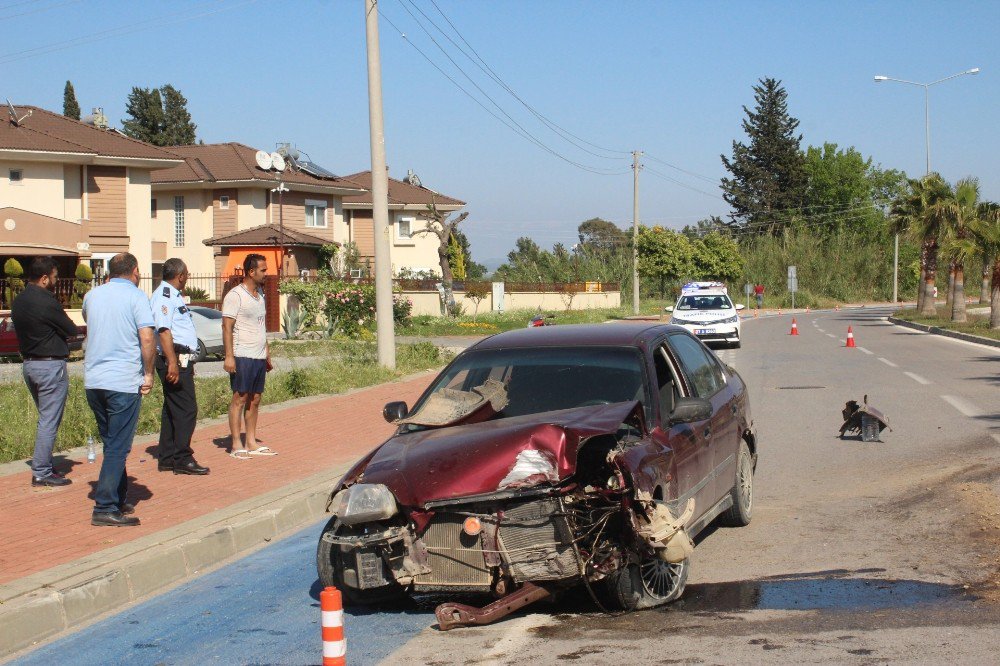 Manavgat’ta Trafik Kazası: 1 Yaralı