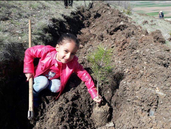 Acıgöl’de Öğrenciler Fidan Dikti