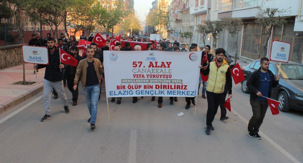 Elazığ’da "57. Alaya Vefa Yürüyüşü"