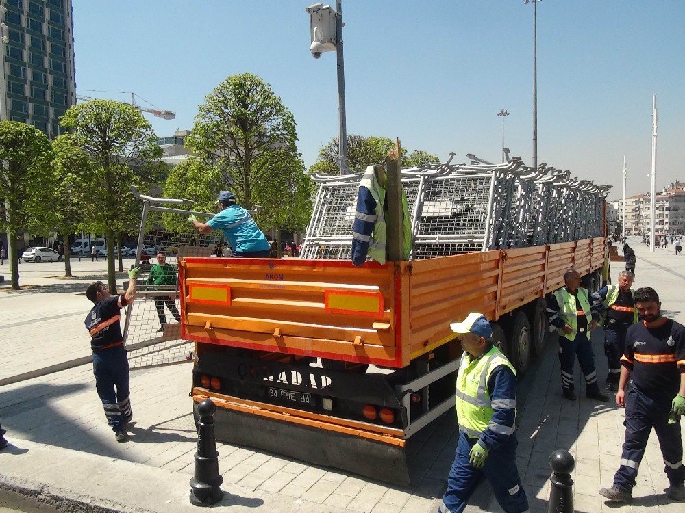 Taksim’de 1 Mayıs Güvenlik Önlemleri Hazırlıkları