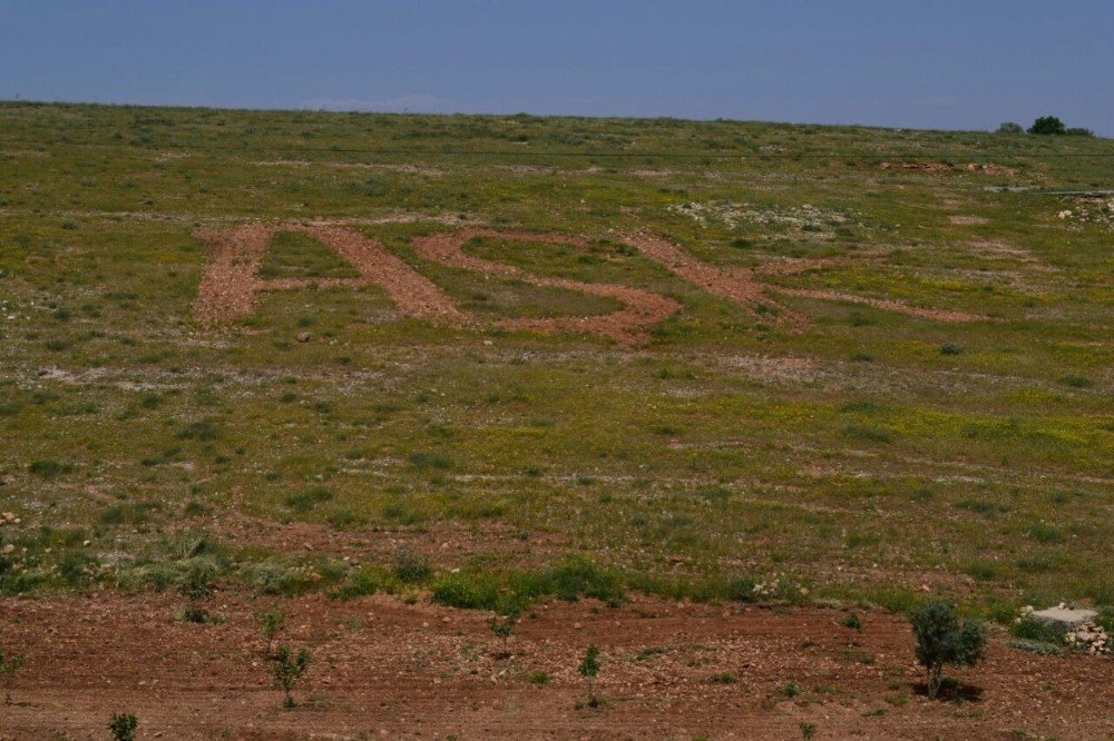 Traktörle Tarlaya 30 Metrelik Aşk Yazıp Yanına Kalp Çizdi