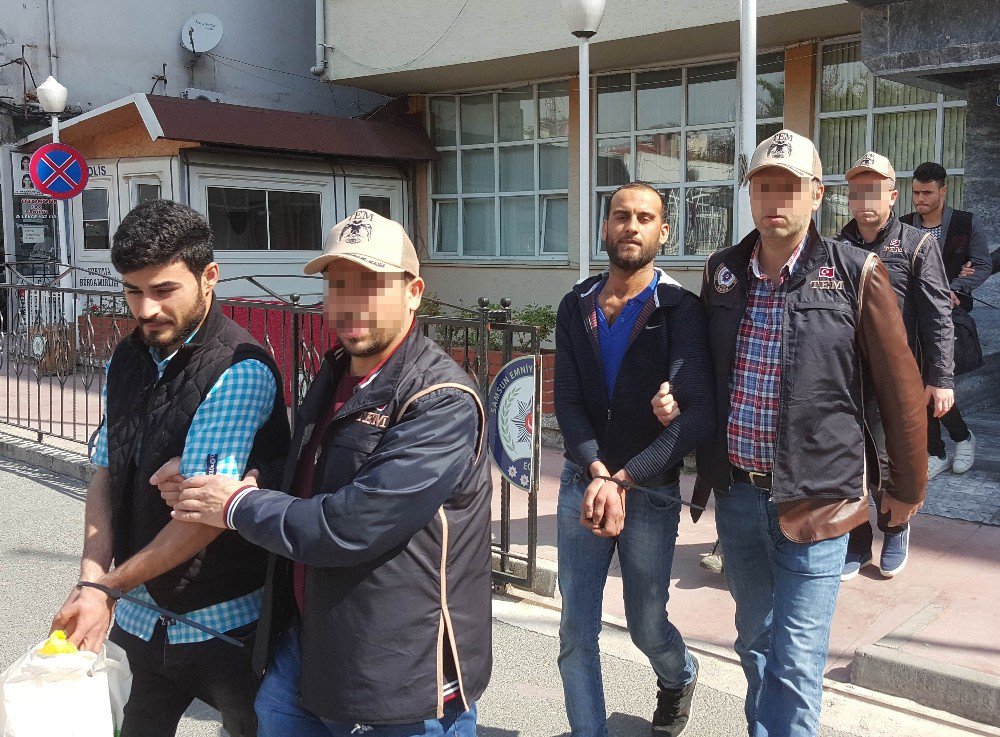 Samsun’da Iraklı 5 Deaş Şüphelisi Adliyeye Sevk Edildi