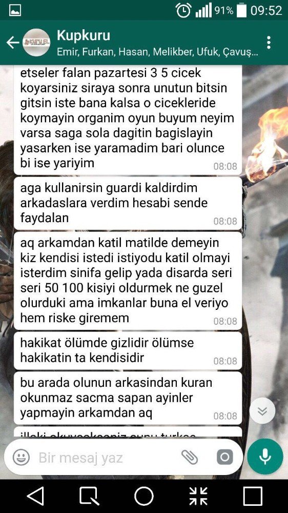 Lisedeki Katilden Şok Yazışmalar: "50-100 Kişiyi Öldürmek Ne Güzel Olurdu"