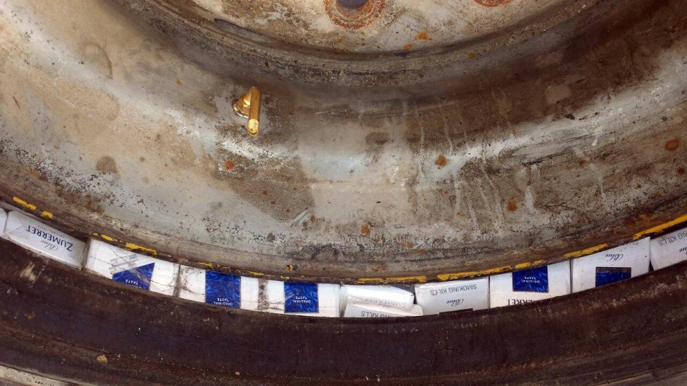 Çekici Stepnesinde Kaçak Sigara Ele Geçirildi