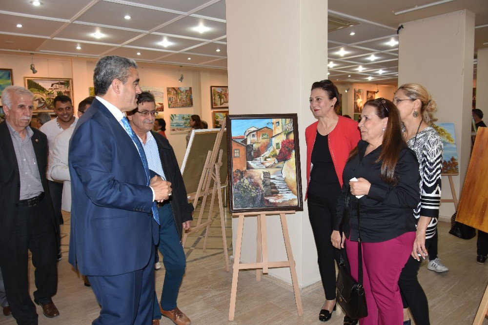 Nazilli Belediyesi Resim Kursiyerlerinin Hazırladığı Eserler Görücüye Çıktı