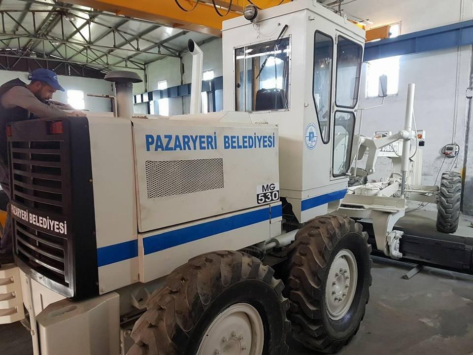 Pazaryeri Belediyesi’ne Ait İş Makinesi Bakıma Girdi