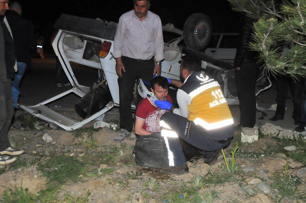 Konya’da Otomobil Takla Attı: 3 Yaralı