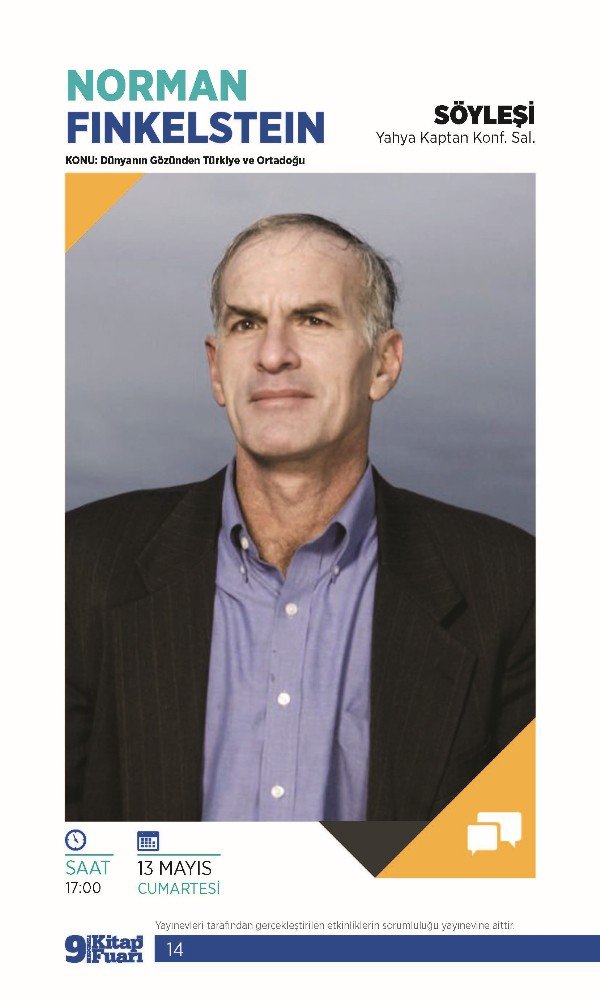 Prof. Norman Finkelstein İle Yusuf İslam, Kitap Fuarı’na Katılacak