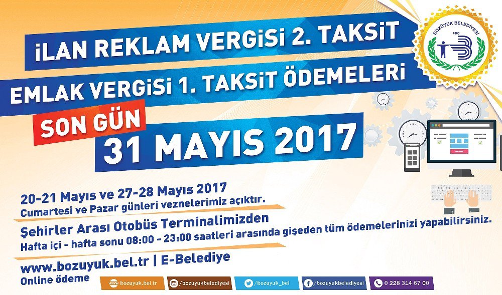 Bozüyük Belediyesinden Mükelleflere Vergi Uyarısı