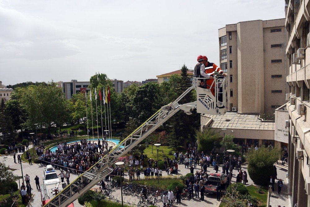 Konya Büyükşehir’den Yangın Tatbikatı