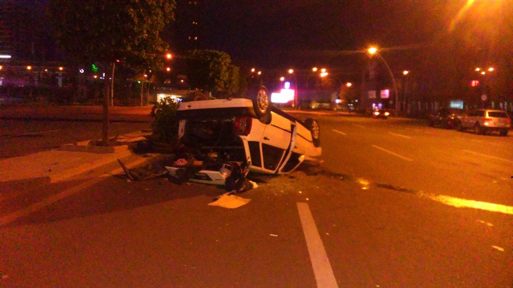 Başkent’te Kontrolden Çıkan Otomobil Takla Attı: 1 Yaralı