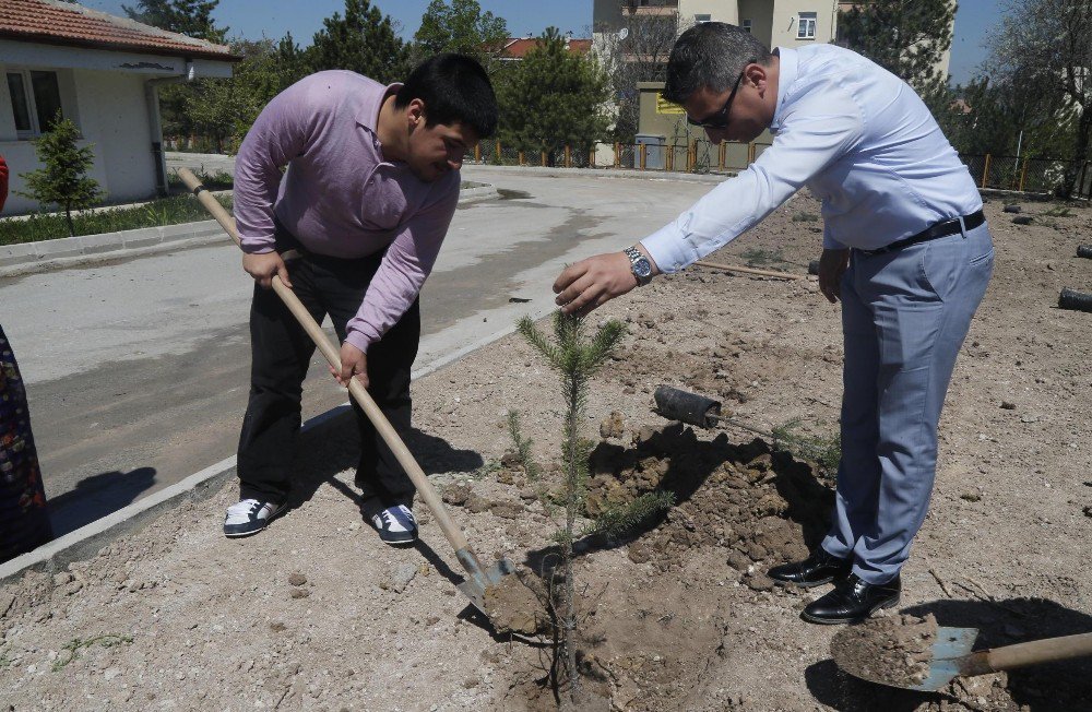 Gölbaşı’nda Özel Çocuklarla Çiçek Ve Ağaç Dikimi Etkinliği