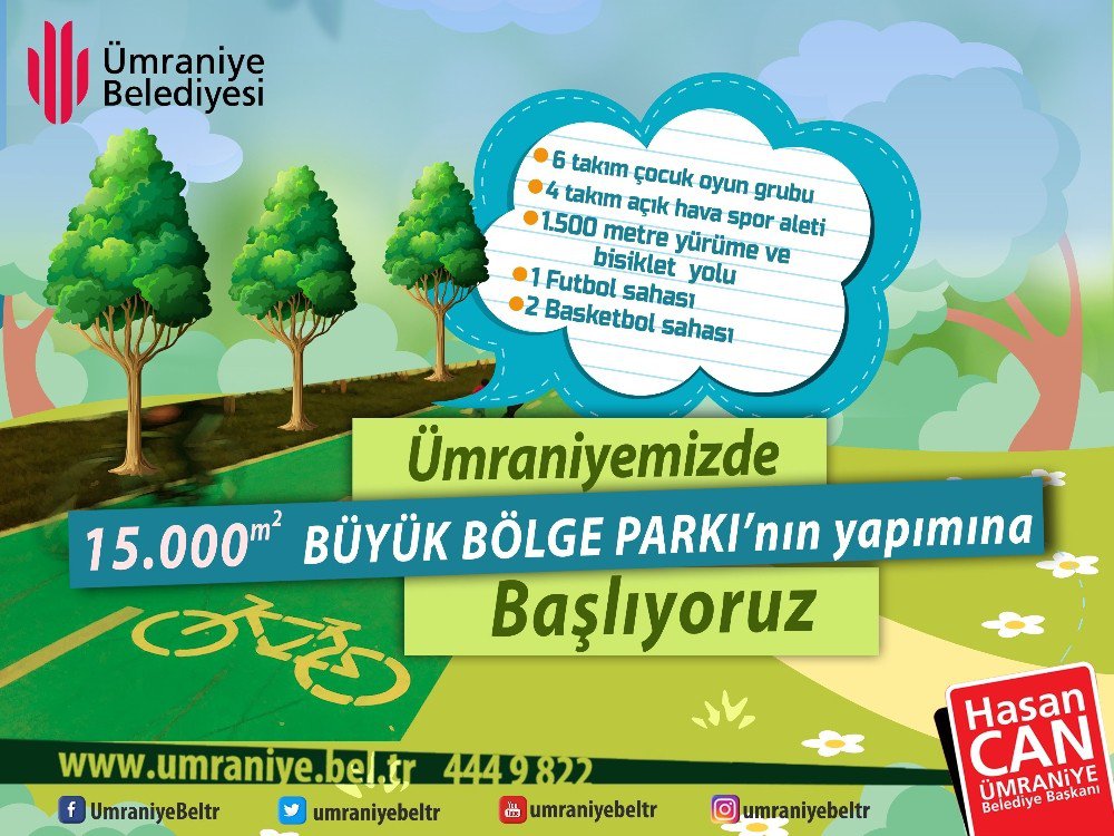 Ümraniye’ye 15 Bin Metrekarelik Dev Park Yapılıyor