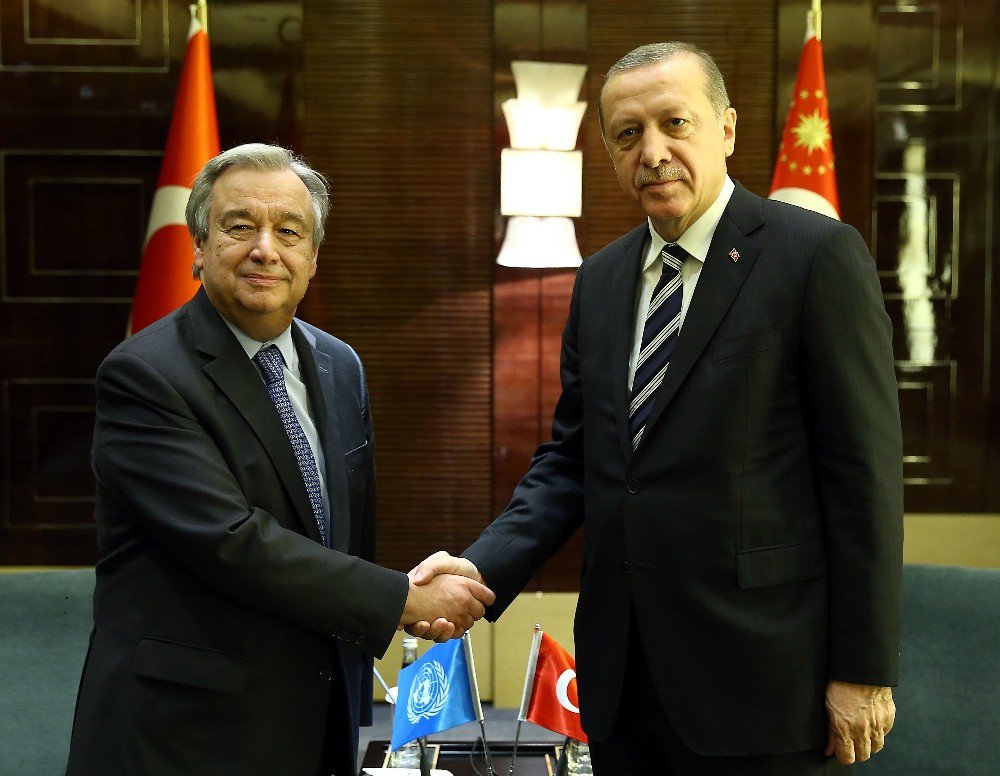 Cumhurbaşkanı Erdoğan, Bm Genel Sekreteri Guterres’le Görüştü