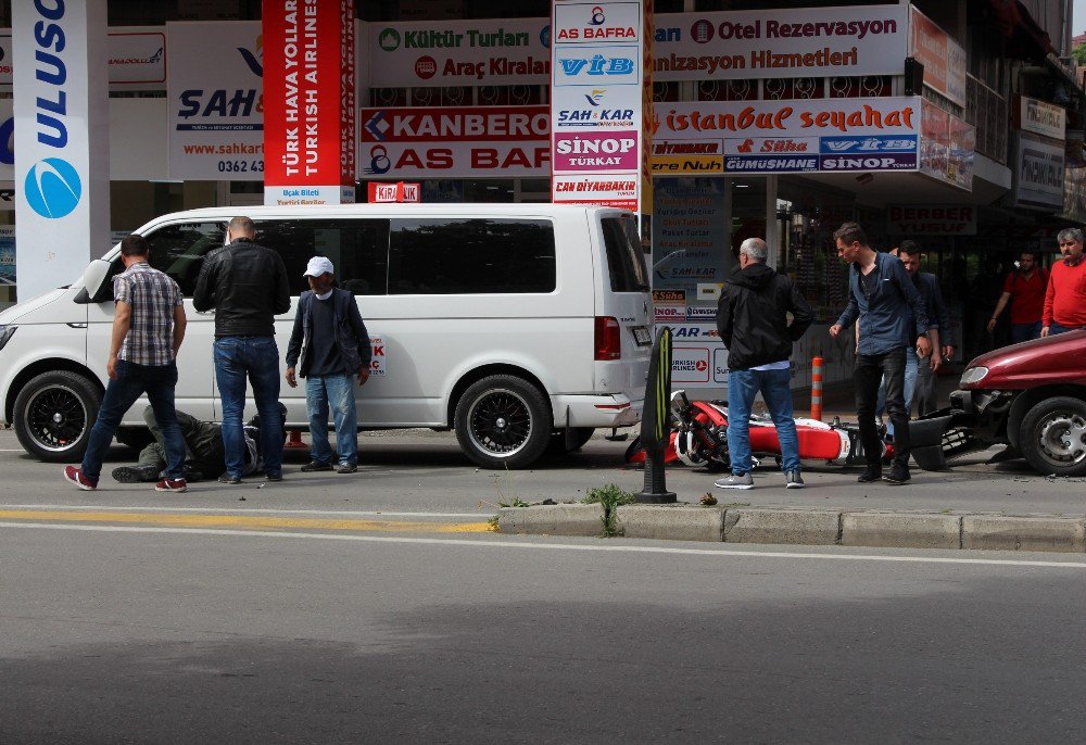 Samsun’da Motosiklet Kazası: 1 Yaralı