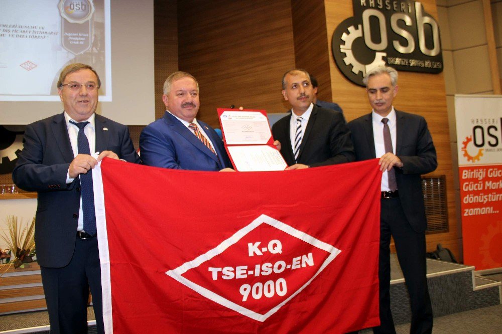 Kayseri Osb Sistem Belgelerini Almaya Hak Kazandı