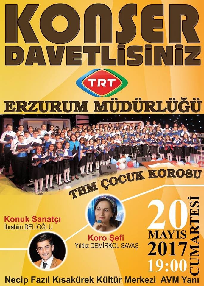 Trt Erzurum Müdürlüğü Thm Çocuk Korosundan Dev Konser