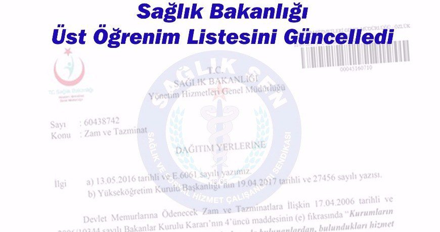 Sağlıkçıların Üst Öğrenim Listesi Güncellendi, Nöbet Sorunu Çözüldü